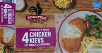 CHEESE & HAM CHICKEN KIEVS IN BREADCRUMBS