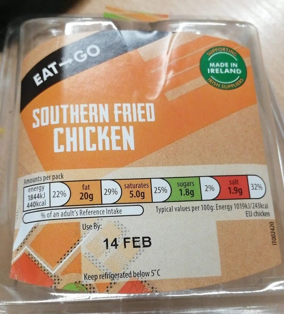 Southern fried chicken wrap