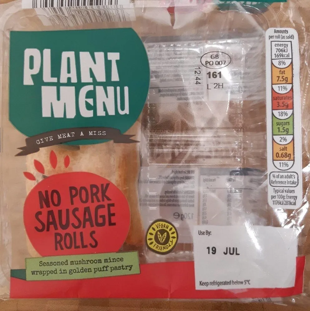 No pork sausage rolls
