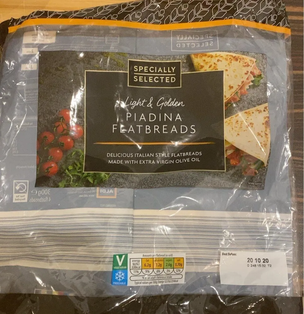 Light & Golden Piadina Flatbreads