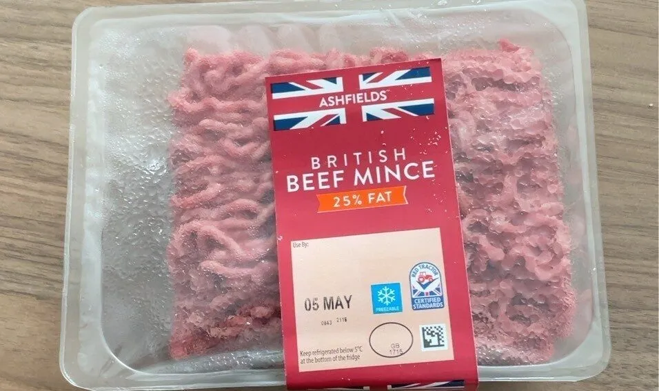 Ashfields beef mince