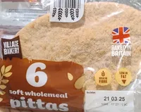 soft wholemeal pittas