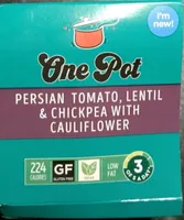 One pot persian tomato lentil chickpea cauliflower
