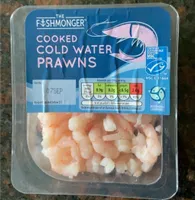 Cooked cold water prawns