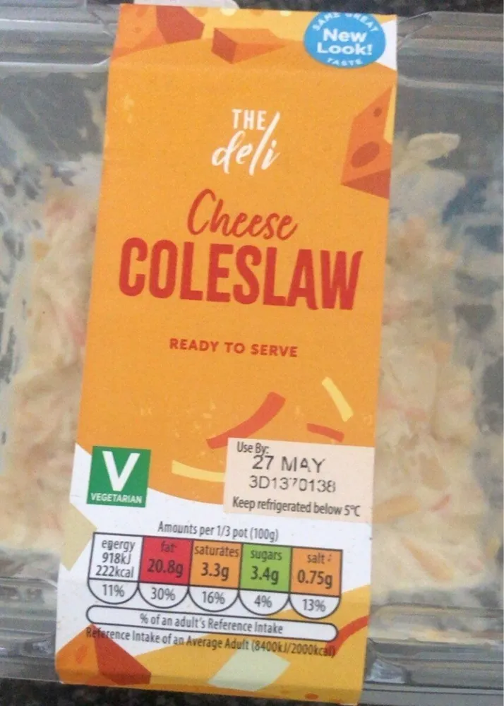 THE deli Three Cheese COLESLAW READY TO SERVE Use