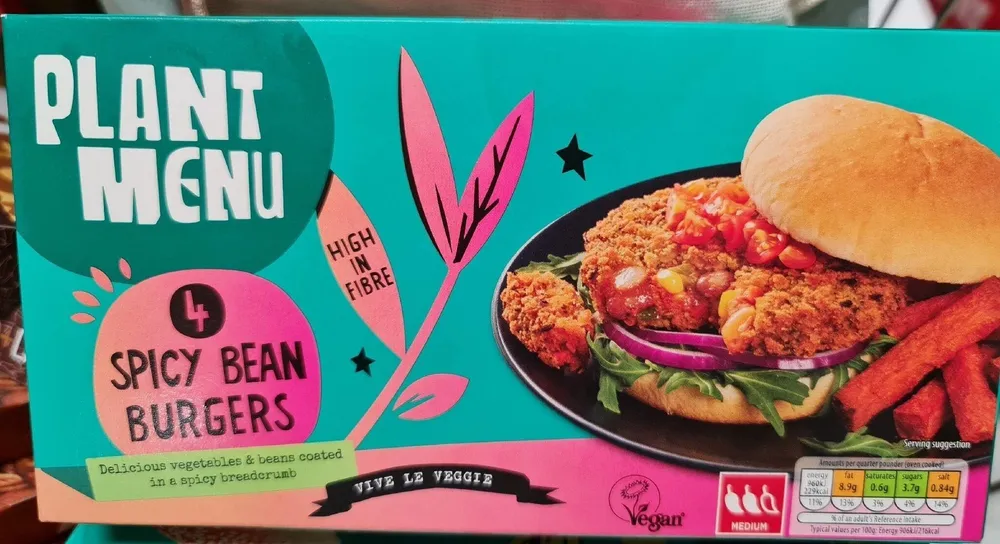 Spicy bean burger