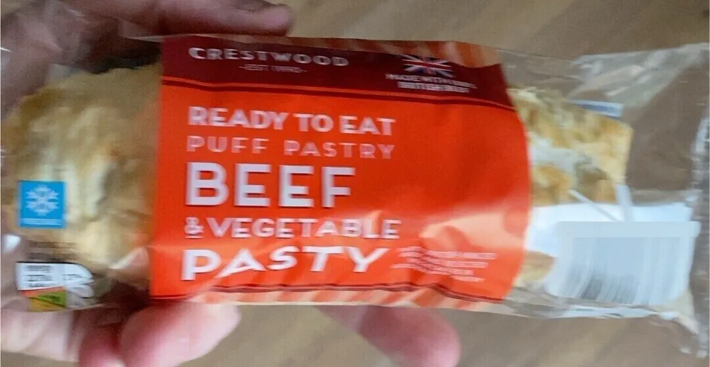 Beef and vegetable pasty