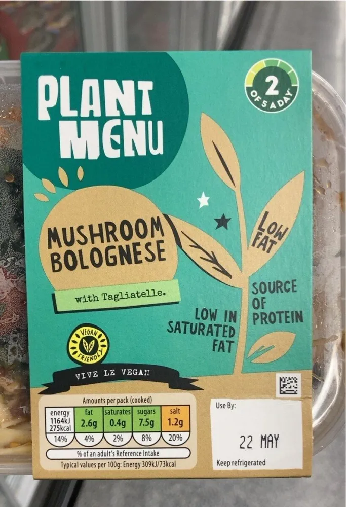 Mushroom bolognese with tagliatelle