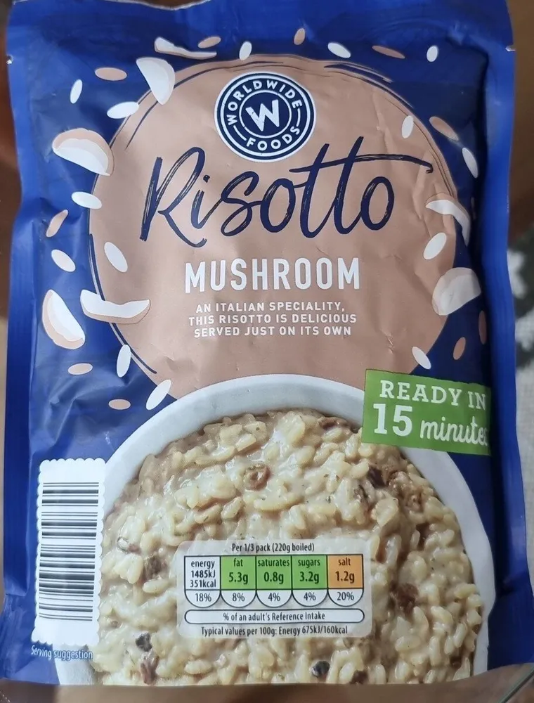 ORLD WID W Risotto MUSHROOM AN ITALIAN SPECIALITY,