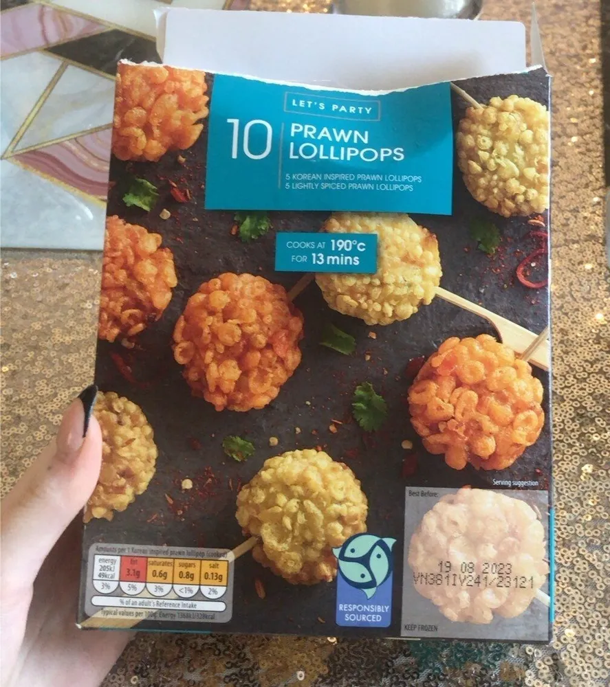 Prawn lollipops