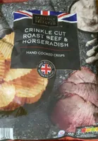 Roast beef with horseradish crisps