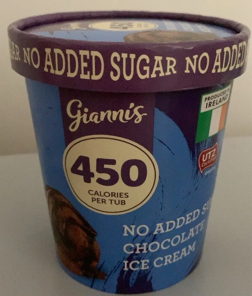 no added sugar chocolate ice cream
