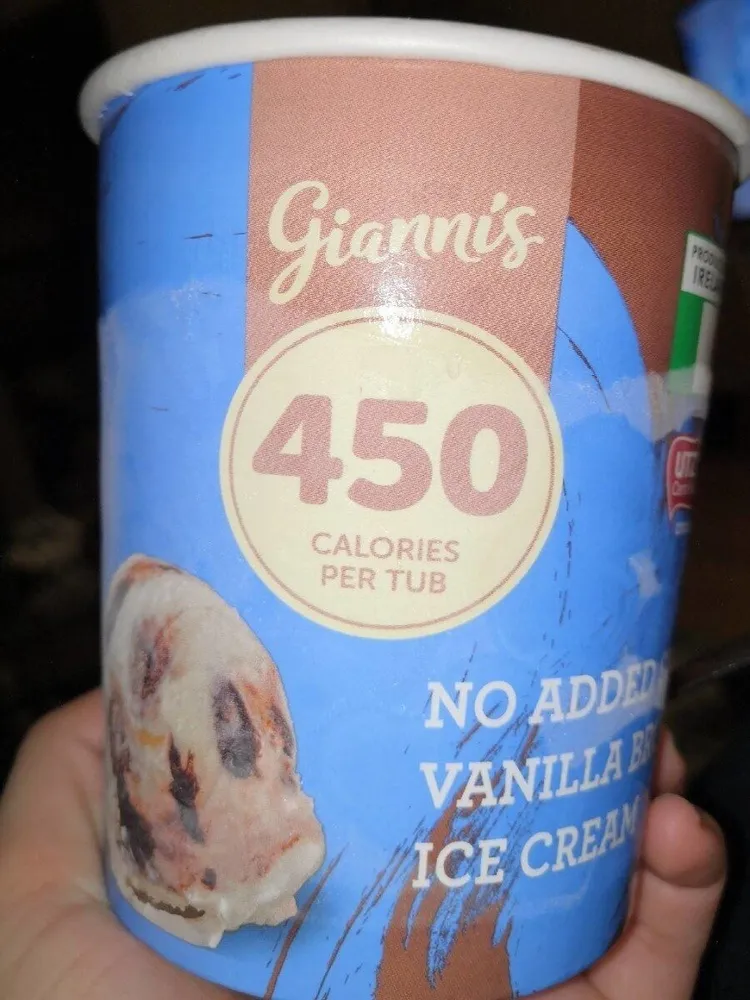 No added sugar vanilla brownie ice cream