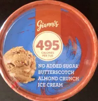 No added sugar butterscotch almond crunch ice cream
