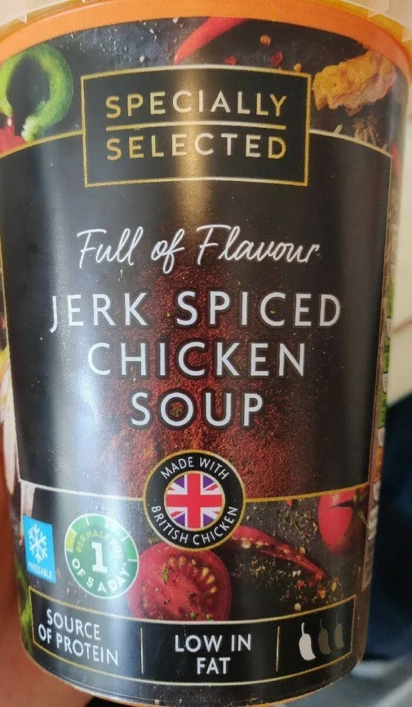 Jerk spiced chicken soup