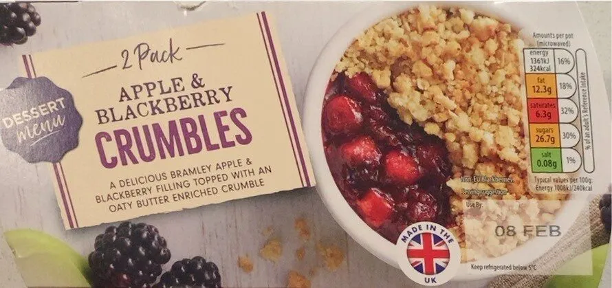 Apple & Blackberry Crumbles