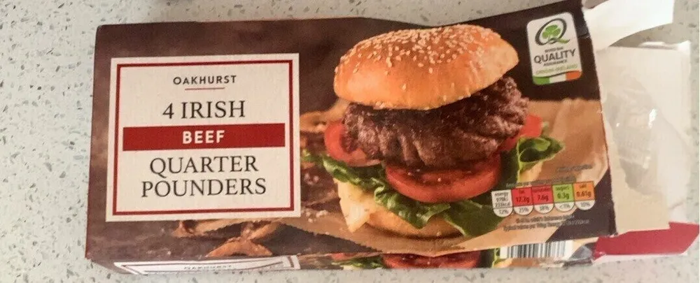 Irish beef quarter pounders