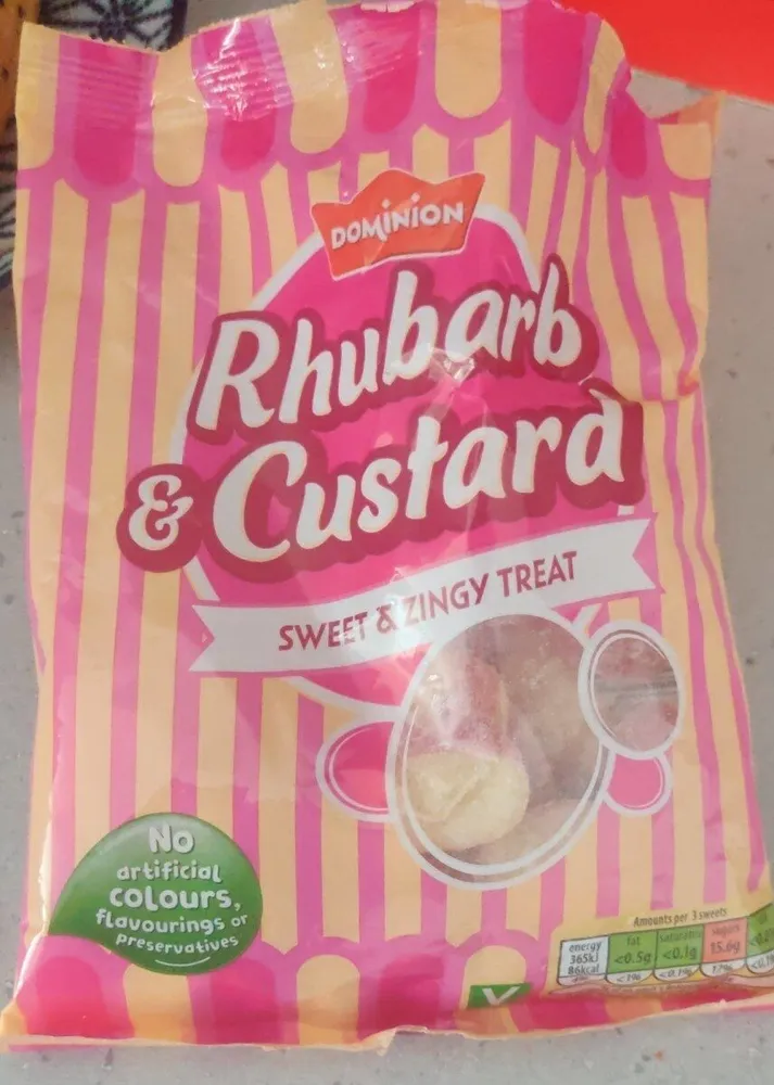 Rhubarb  Custard sweet  zingy treat