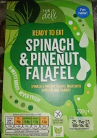 Spinach and pine nut falafel
