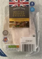 Wafer thin British cooked chicken
