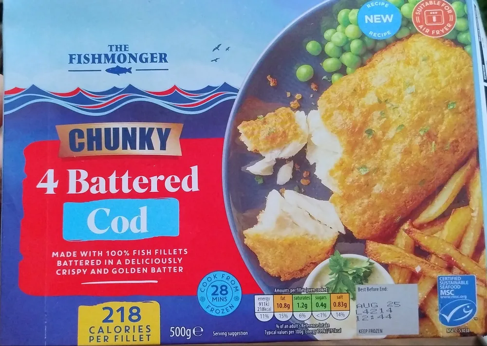 4 Chunky Battered Cod