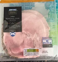 Scottish peppered ham sliced