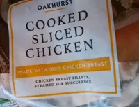 Cooked sliced chicken