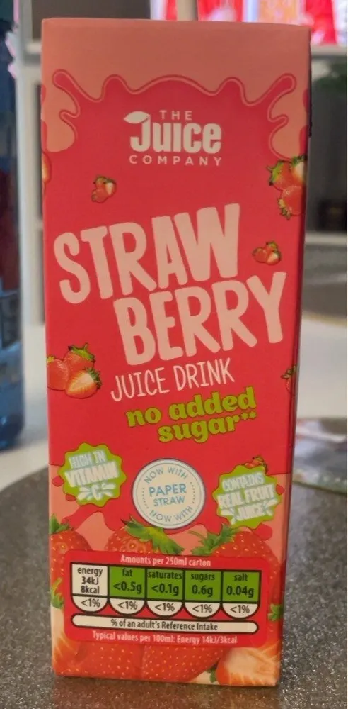 Strawberry juice drink