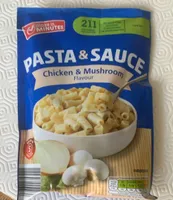 Pasta and sauce chicken and mushroom