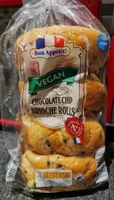 Vegan chocolate chip brioche rolls