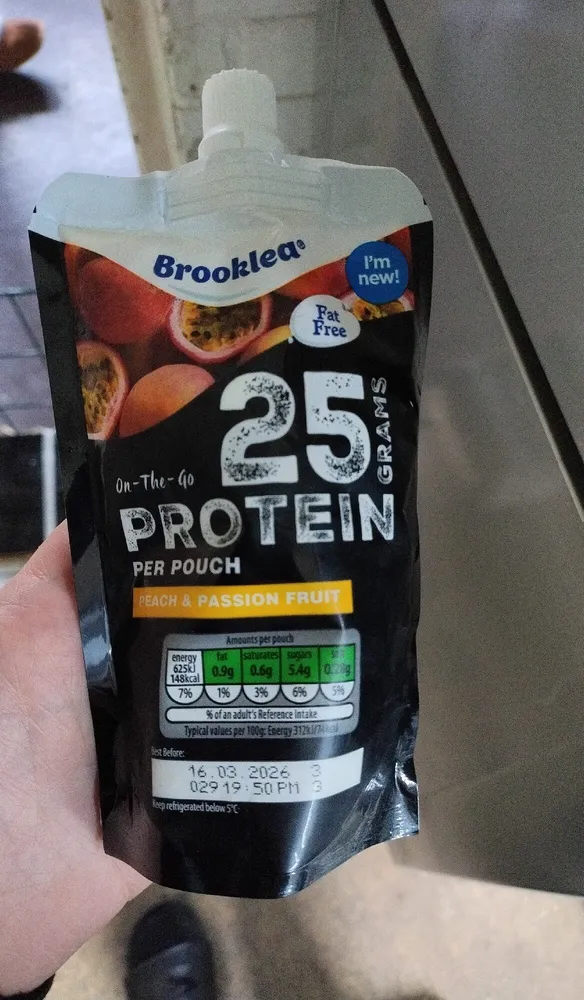 Peach & Passion Fruit On-The-Go Protein Pouch