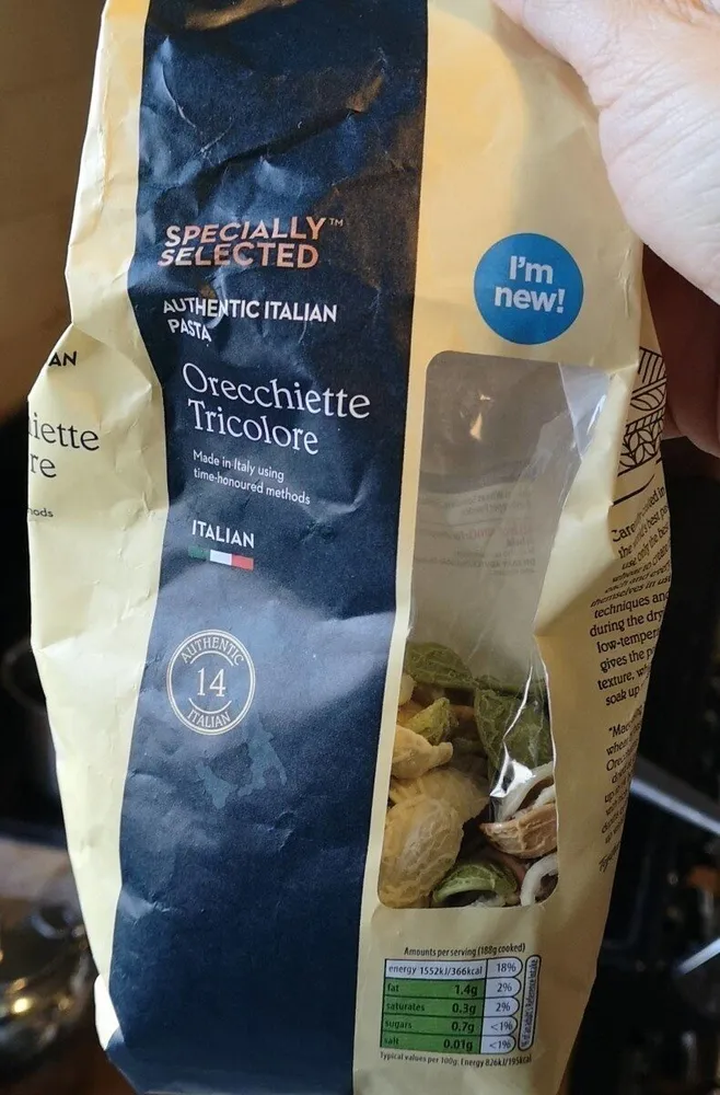 Orecchiette tricolore