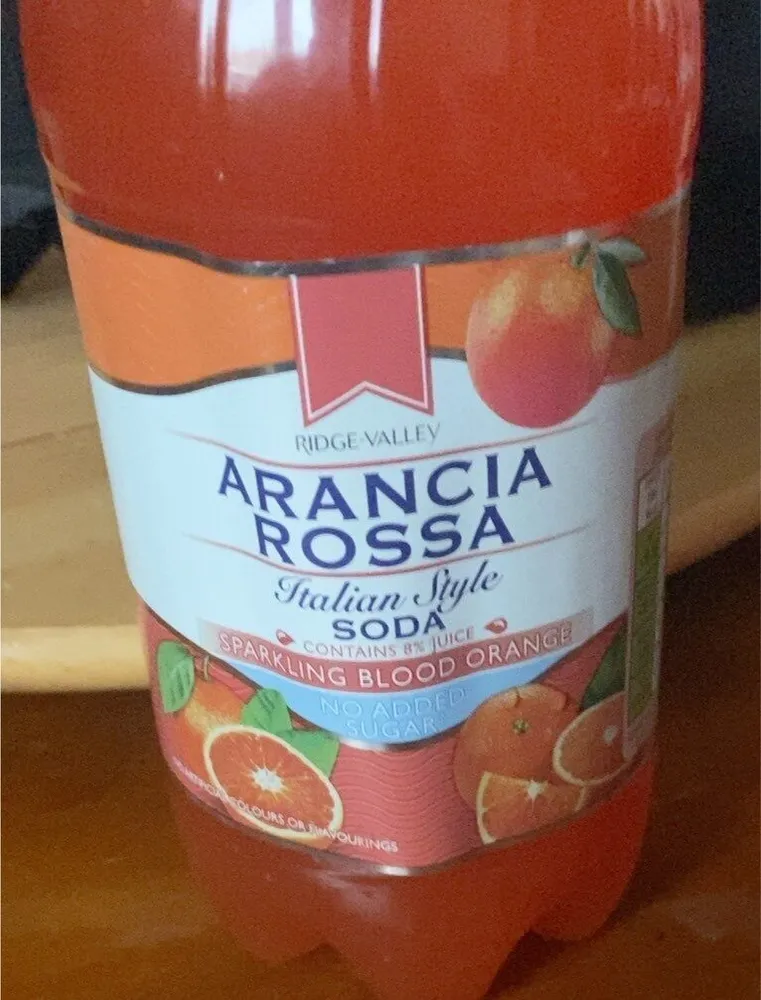 Italian style soda sparling blood orange