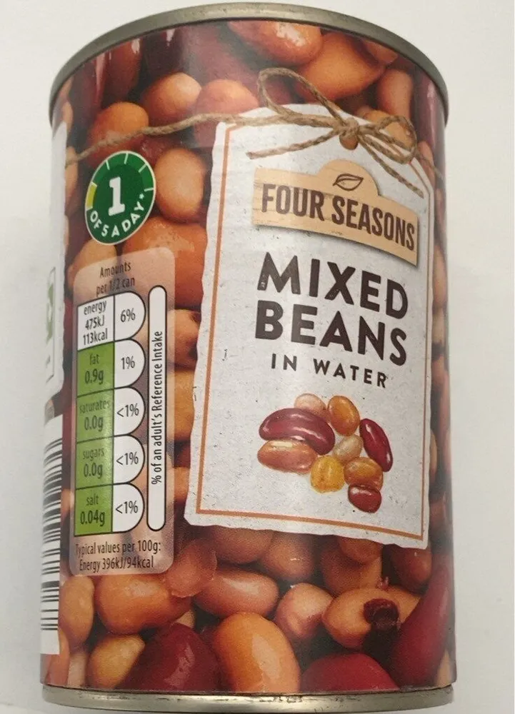 Mixed beans in water