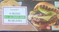 4 Irish 6oz Jalapeño Beef burgers