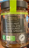 Hazelnut chocolate flavoured cookie spread