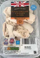 Flame grilled chicken sliced