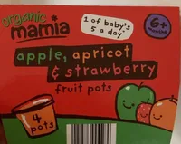 Apple, apricot & strawberry fruit pots