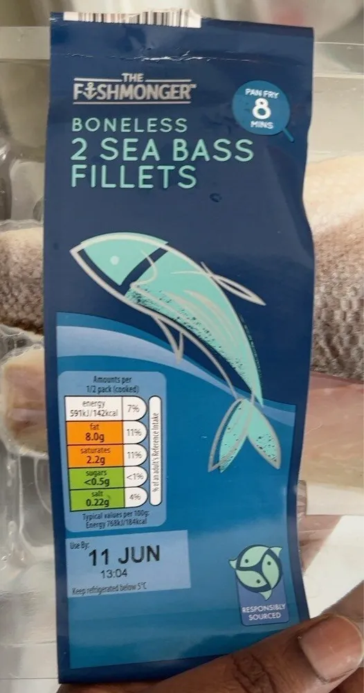Boneless 2 sea bass fillets