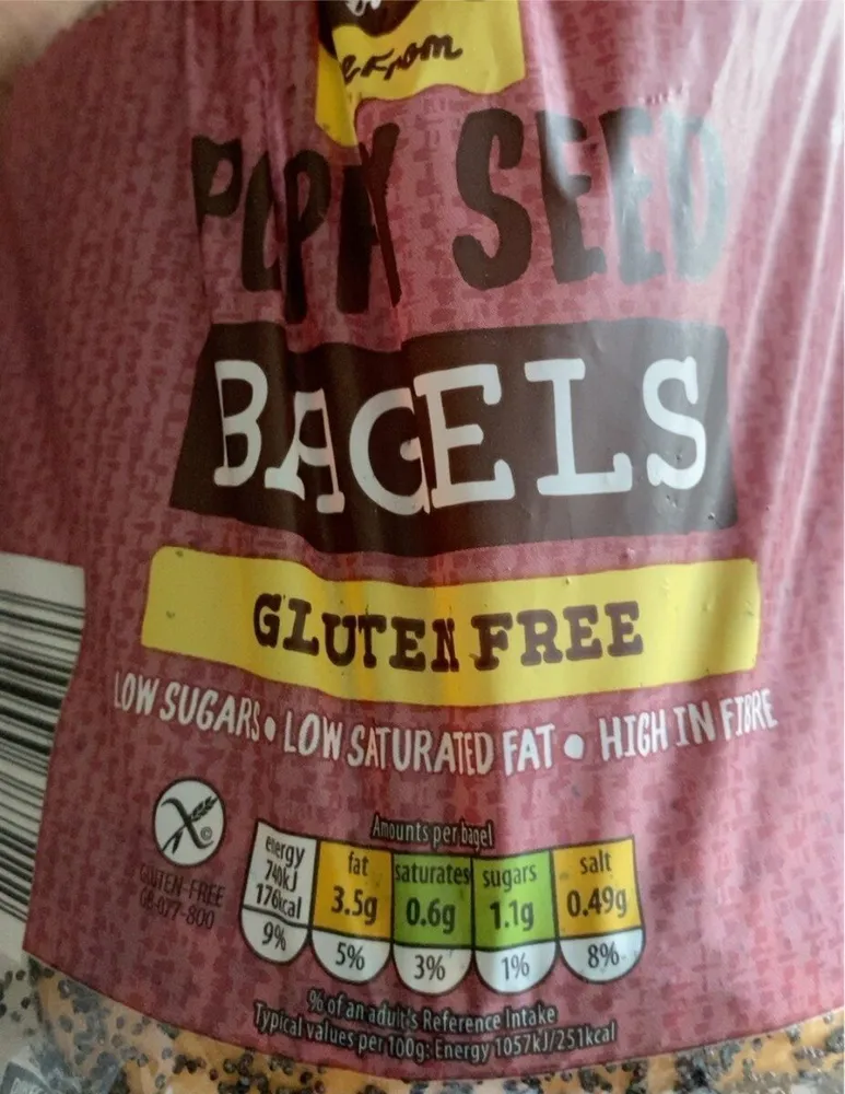 gluten free poppy seed bagel