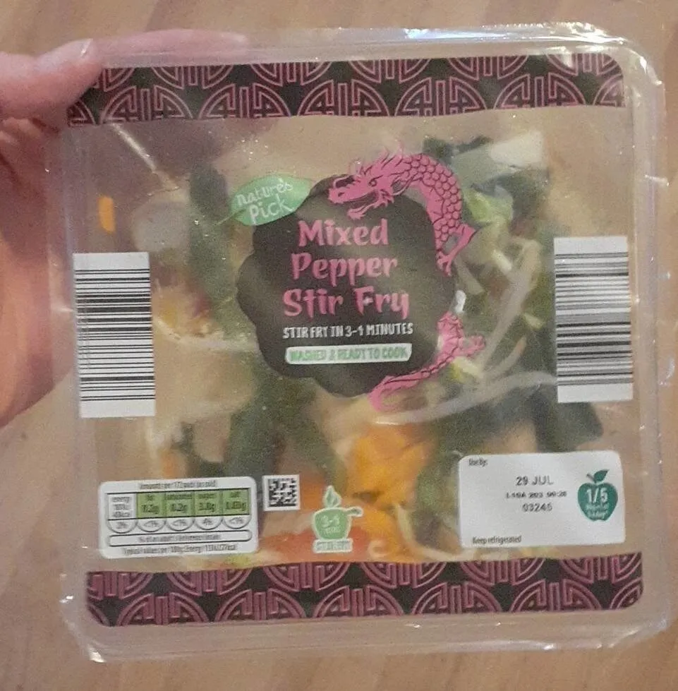 Mixed pepper stir fry