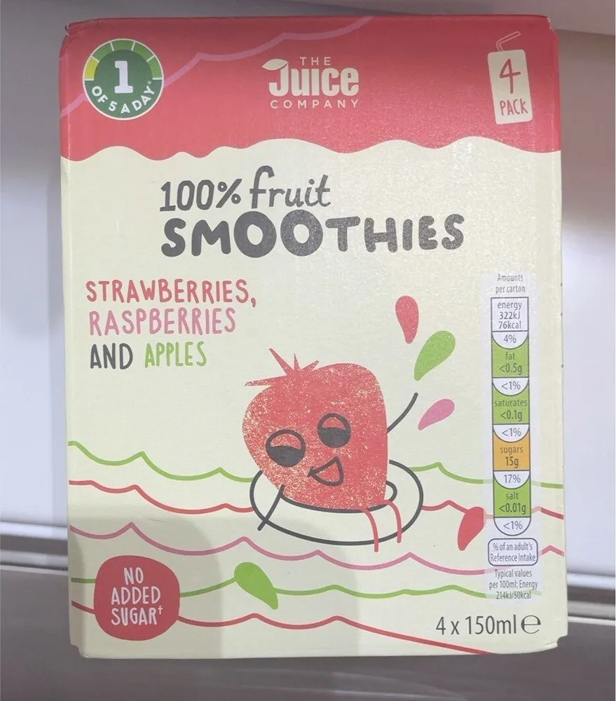 100% fruit smoothies