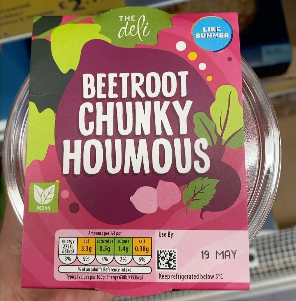 Beetroot chunky houmous