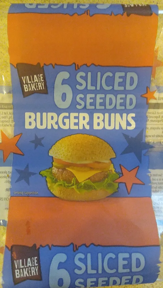 6 Sliced Seeded Burger Buns