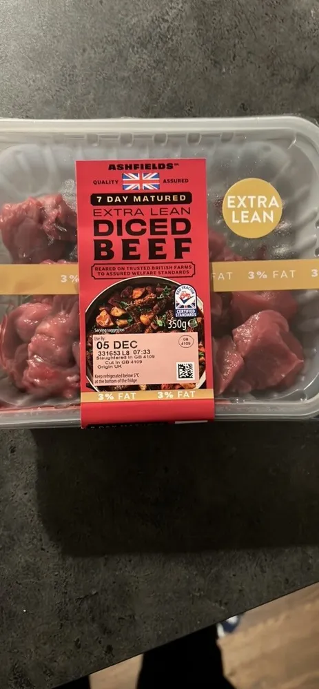 Extra Lean Diced Beef