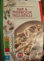 Ham and mushroom tagliatelle