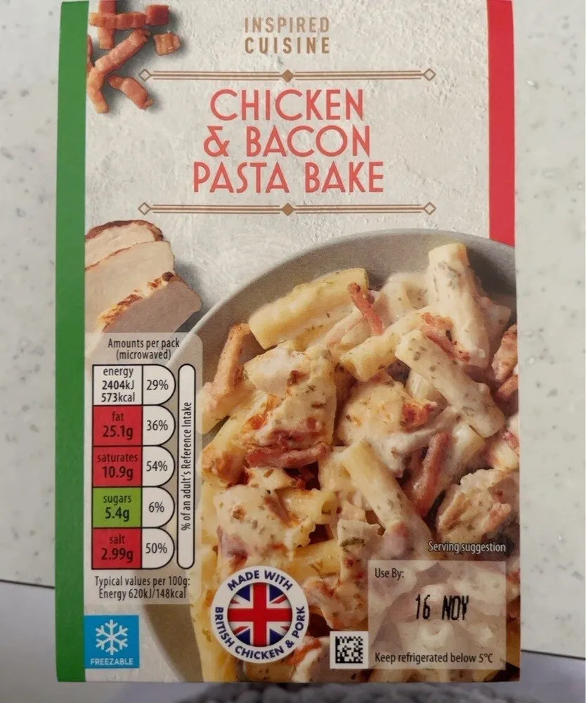 Chicken and Bacon Pasta Bake