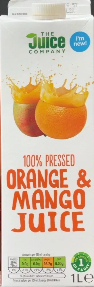 100% Pressed Orange & Mango Juice