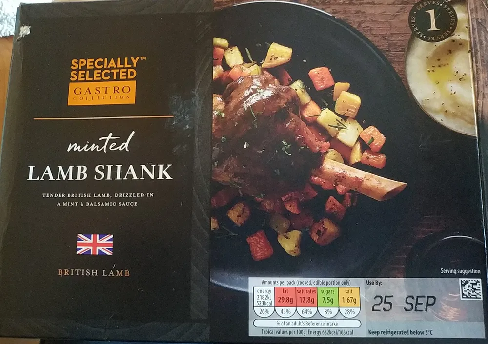 minted lamb shank