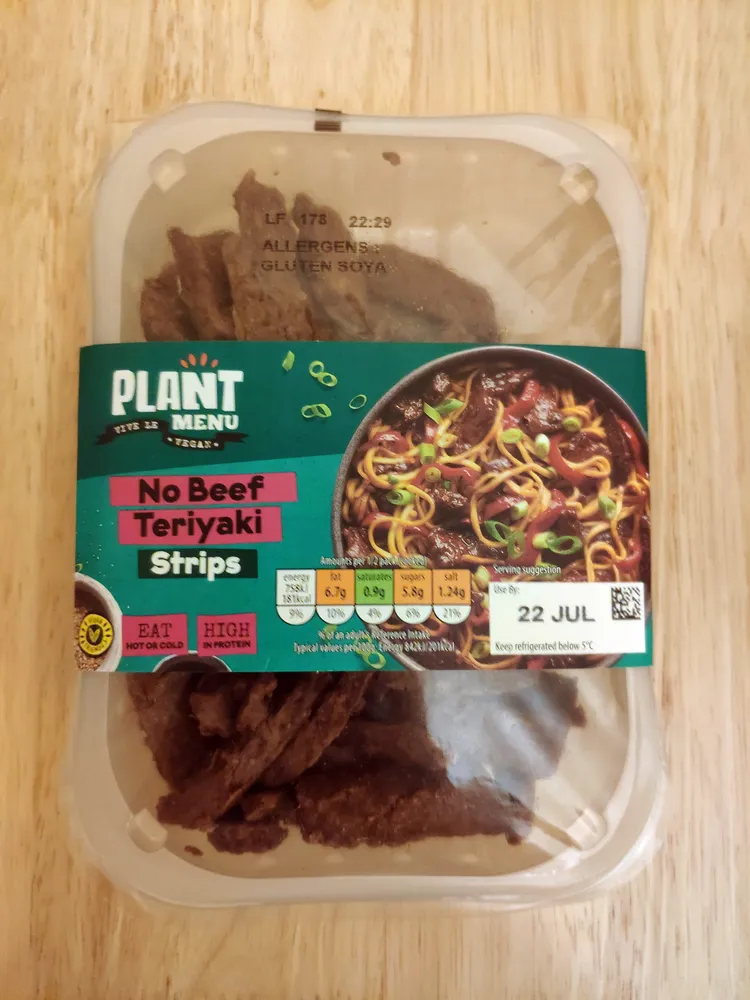 No beef teriyaki strips